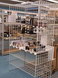 lot 65 image: Grid Panel Display Shelving Section 49-12x25x84