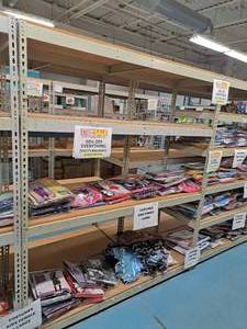 lot 69 image: Industrial Wood-Shelf  Metal Shelving Unit 4-shelf 2x6x7
