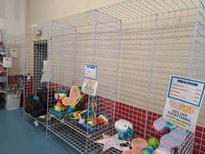 lot 123 image: Grid Panel Shelving Section 3-section with Back Grids 25x148x84
