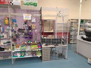lot 128 image: Grid Panel Shelving Section 2-section 25x98x96