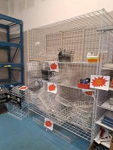 lot 132 image: Grid Panel Shelving Section 1-section with Back Grid 25x73x96