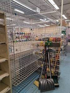 lot 144 image: Grid Panel Shelving Section - (13) Panels, (3) Back Grids and Shelf Section 25x80x93