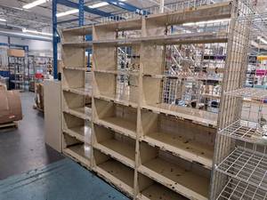 lot 145 image: Metal Shelving Unit 3-section 18x109x87