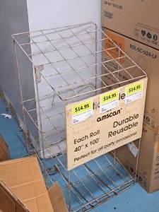 lot 174 image: Metal Wire Display Rack 16x18-12x33