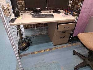 lot 226 image: Office Desk with File Cabinet
