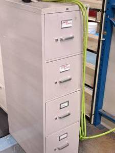 lot 229 image: Hon Metal File Cabinet 4-drawer