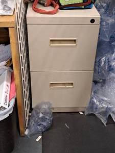 lot 235 image: Metal File Cabinet 2-drawer