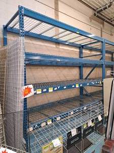 lot 6D image: Pallet Racking - 10x10x42 - 10 Uprights (x2), 10 Cross Beams (x8), 43x58  Grates (x8)