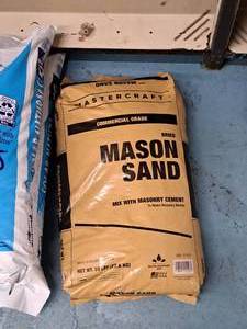 lot 304 image: Lot of (1) Mastercraft Commercial Grade 50-lbs Dried Mason Sand