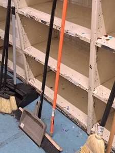 lot 311 image: Push Broom, Broom, Dust Pan