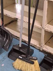 lot 313 image: (2) Brooms, (1) Dust PanCollector