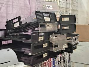 lot 341 image: Lot of (20) Assorted Office Stackable Paperwork Organizers