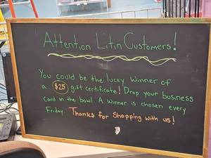 lot 347 image: Wall Mount  Dry Erase Whiteboard and Chalk Board