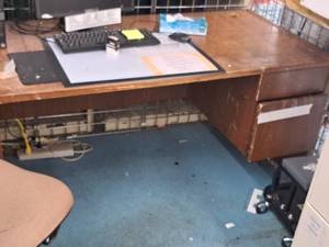 lot 204 image: Wooden Office Desk