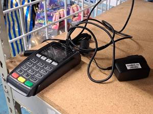 lot 420 image: Ingenico Credit Card Reader with CablesCords