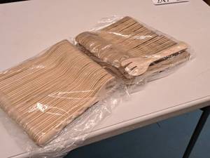lot 638 image: Lot of (2 Boxes) World Centric 10 Serving Forks 50-count ( 100 total items )