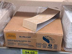 lot 642 image: Lot of (1 Case) World Centric Paper Half-Size Catering Pan Sleeve 400-count ( 400 total items )