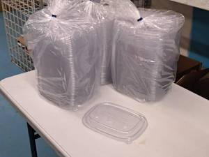 lot 656 image: Lot of (3 Boxes) World Centric 48-oz Lids for Take-Out Containers 50-count ( 150 total items )