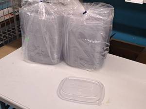 lot 657 image: Lot of (2 Boxes) World Centric 48-oz Lids for Take-Out Containers 50-count ( 100 total items )