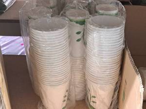 lot 673 image: Lot of (10 Boxes) World Centric 32-oz Paper Containers 25-count ( 250 total items )