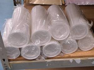 lot 676 image: Lot of (9 Boxes) Fineline Conserveware 8-oz Food Container Lids 50-count ( 450 total items )