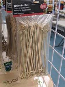 lot 685 image: Lot of (6 Boxes) Tablecraft Bamboo Knot Picks 100-count ( 600 total items )