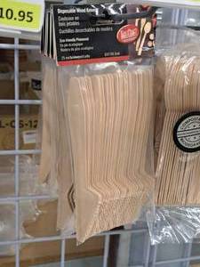 lot 690 image: Lot of (11 Boxes) Tablecraft Eco Friendly Pinewood Knives 25-count ( 275 total items )