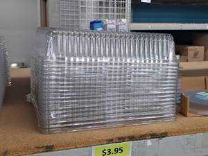 lot 694 image: Lot of (20) Square Tray Dome Lids 16x16