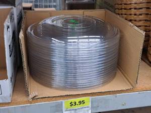 lot 697 image: Lot of (23) 320-oz Plastic PET Bowl Lids