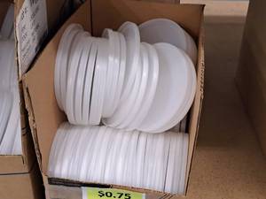 lot 703 image: Lot of (57) 12-Gallon Plastic BucketContainer Lids