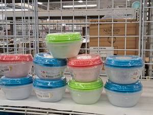 lot 718 image: Lot of (9) 17.7-oz Fresh Vent Food Storage Containers 2-pack