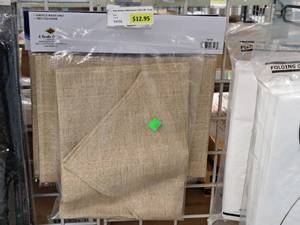 lot 723 image: Lot of (5) Table Runners Faux Burlap Finish 12x6