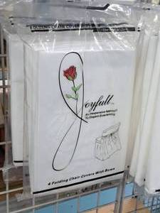 lot 724 image: Lot of (2) Joyfull Folding Chair Covers with Bows 4-pack