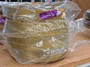 lot 748 image: Lot of (4 Packs) Maryland Plastics The Newbury Collection 6-12 Heavyweight Plastic Cake Plates 15-count ( 60 Total Items )