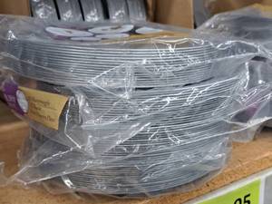 lot 753 image: Lot of (4 Packs) Maryland Plastics The Newbury Collection 7-34 Heavyweight Plastic Hors dOeuvres Plates 15-count ( 60 Total Items )