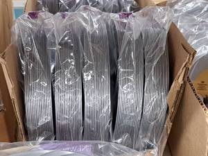 lot 754 image: Lot of (5 Packs) Maryland Plastics The Newbury Collection 7-34 Heavyweight Plastic Hors dOeuvres Plates 15-count ( 75 Total Items )
