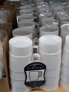 lot 769 image: Lot of (8 Packs) Maryland Plastics The Newbury Collection 8-oz Heavyweight Plastic Coffee Cups 8-count ( 64 Total Items )