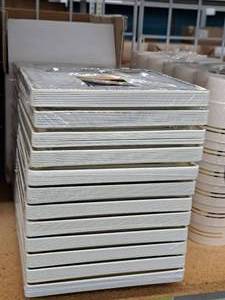 lot 801 image: Lot of (12 Packs) Fineline Square Splendor Collection 7.25 Square Salad Plates 10-count ( 120 Total Items )