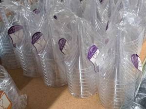 lot 835 image: Lot of (5 Packs) Newbury 8-oz Plastic Martini Glasses 10-count ( 50 Total Items )