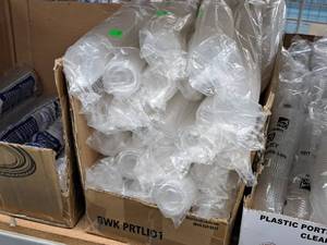 lot 852 image: Lot of (25 Packs) 1-oz Souffle Cup Lids 100-count ( 2500 Total Items )