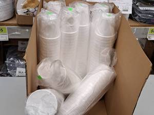 lot 858 image: Lot of (9 Packs) 16-oz Foam Containers 25-count ( 225 Total Items )