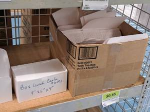 lot 862 image: Lot of (200) Box Lunch Cartons 5x9x4
