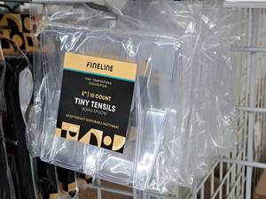 lot 874 image: Lot of (10 Packs) Fineline Tiny Templates Collection Tiny Tensils 5 Heavyweight Plastic Asian Spoons 10-count ( 100 Total Items )