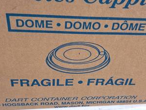 lot 891 image: Lot of (10 Packs) Dart 8-oz Dome Lids 100-count ( 1000 Total Items )