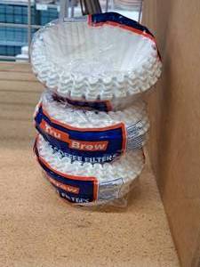 lot 906 image: Lot of (3 Packs) Tru Brew Coffee Filters 100-count ( 300 Total Items )