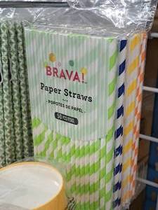 lot 921 image: Lot of (4 Packs) Brava Paper Straws 50-count ( 200 Total Items )