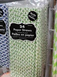 lot 922 image: Lot of (12 Packs) Paper Straws 24-count ( 288 Total Items )