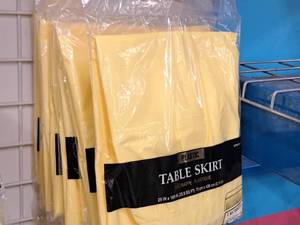 lot 1000 image: Lot of (8) Plastic Table Skirts 29x168