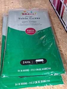 lot 1017 image: Lot of (2) Brava 84 Plastic Round Table Covers