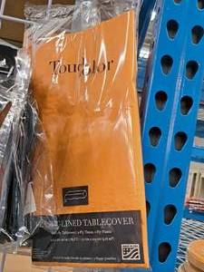 lot 1026 image: Lot of (2) Touch of Color Plastic-Lined Tablecover 54x108